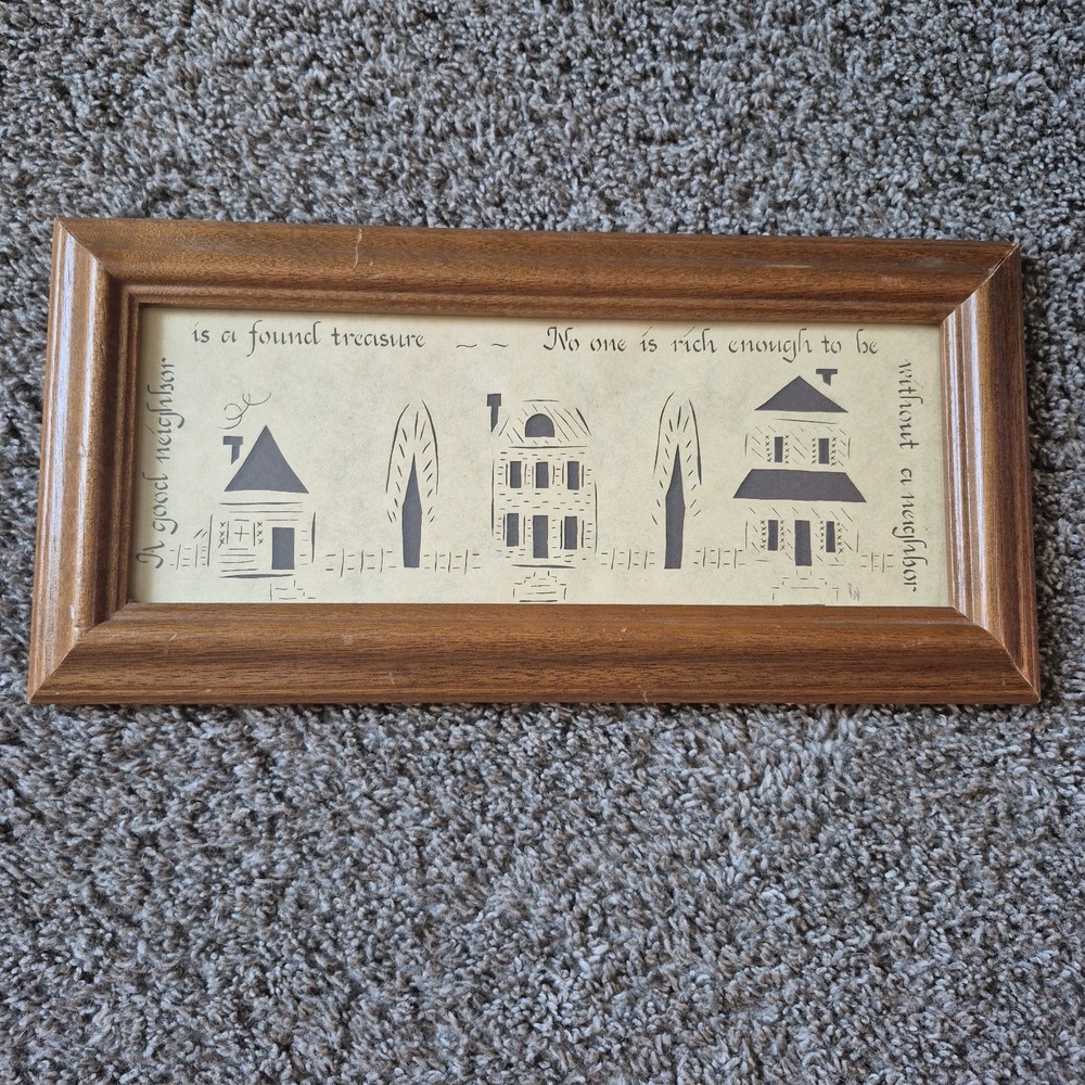 Paper Scissors Cut Art Designs Good Neighbor Framed